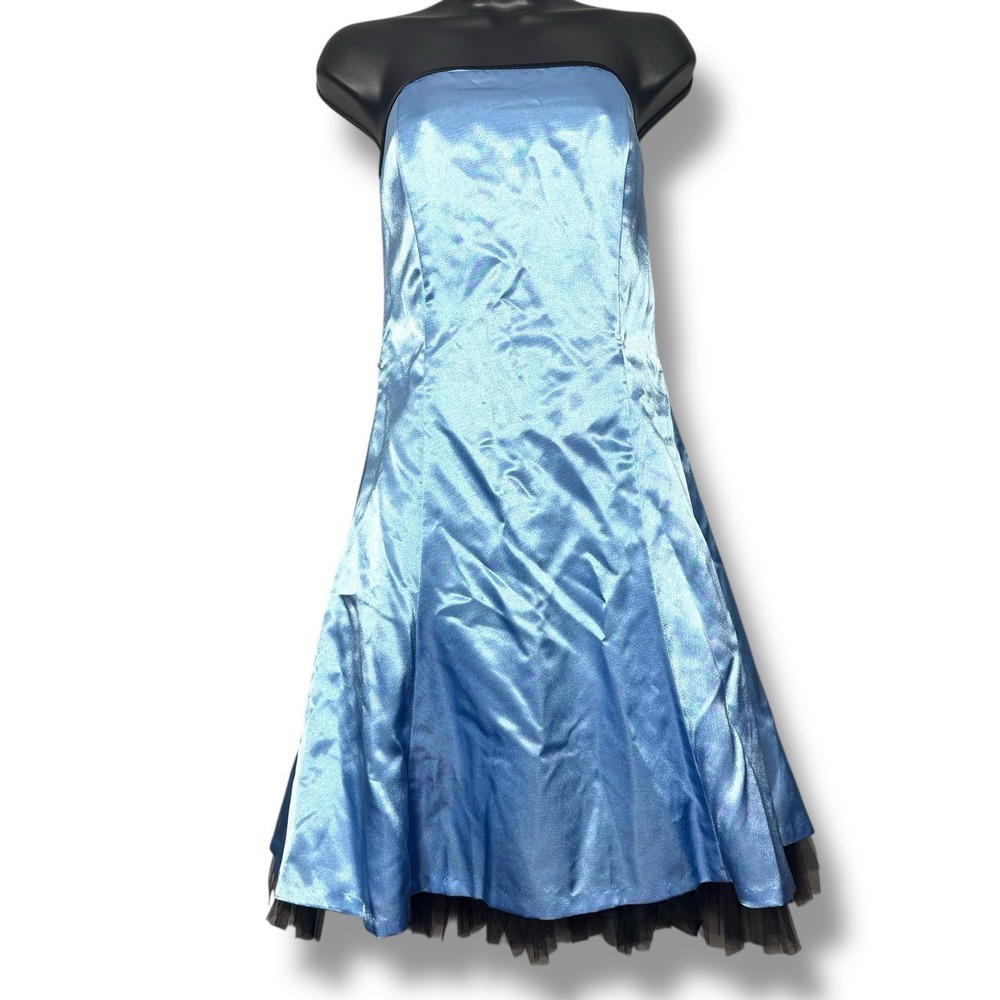 Jessica McClintock Gunne Sax Prom Dress Strapless Gown Babydoll Corset Y2k Sz 9 - Picture 1 of 12